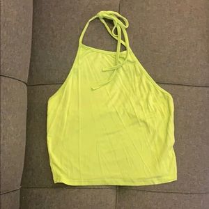 Lime green halter top